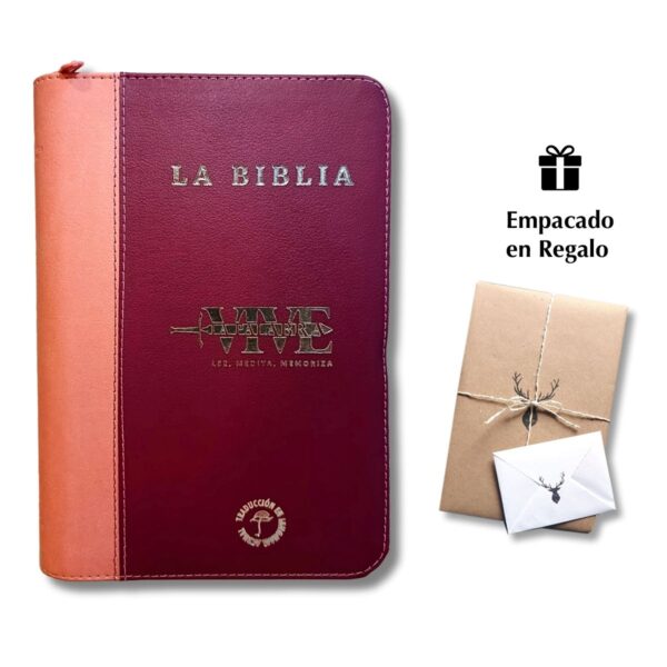 Biblia TLA - Vive La Palabra - Letra grande 12 pts Rosa Piel Cierre