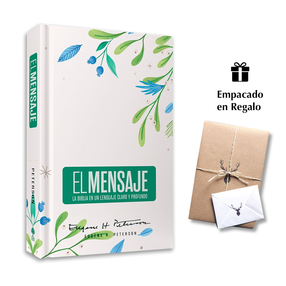 Biblia El Mensaje Tapa dura, Verde Floral : La Biblia en un lenguaje claro y profundo