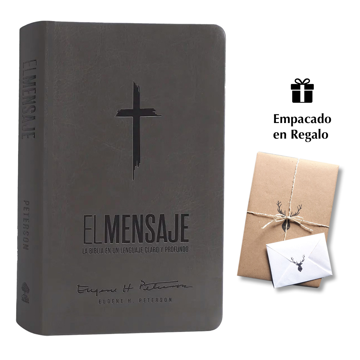 Biblia El Mensaje SentiPiel Gris : La Biblia en un lenguaje claro y profundo