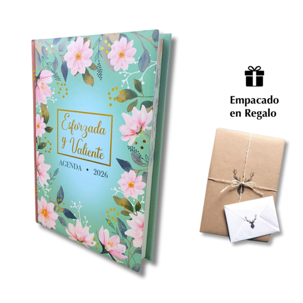 Agenda Esforzada y Valiente 2026 Verde Floral