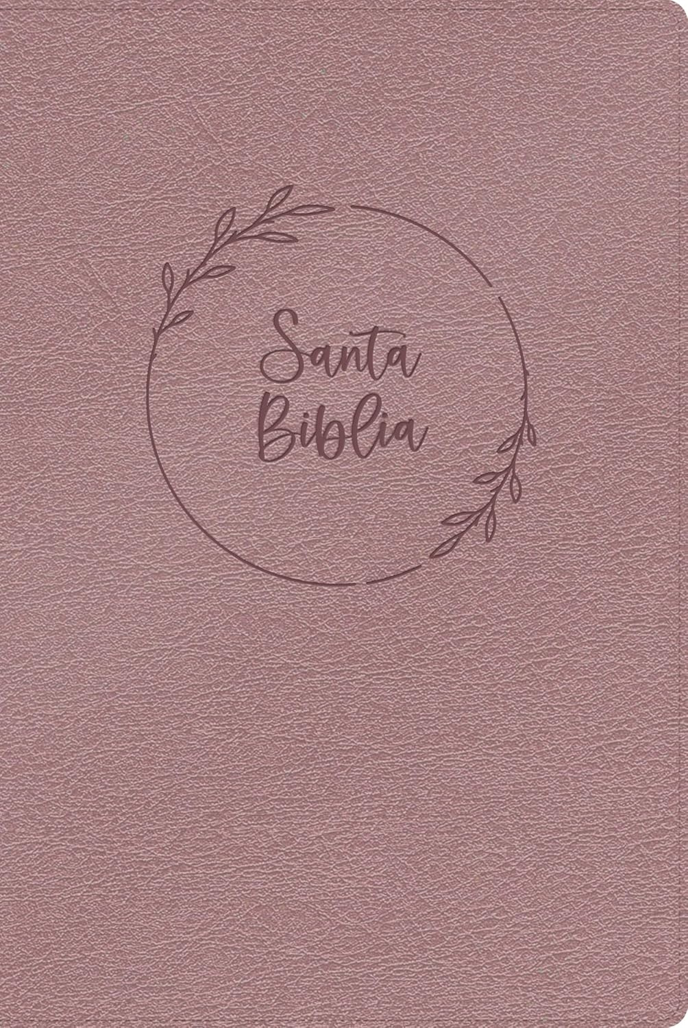 Biblia RVR60 Letra Gigante Rosa Perla Imitación Piel - Imagen 2