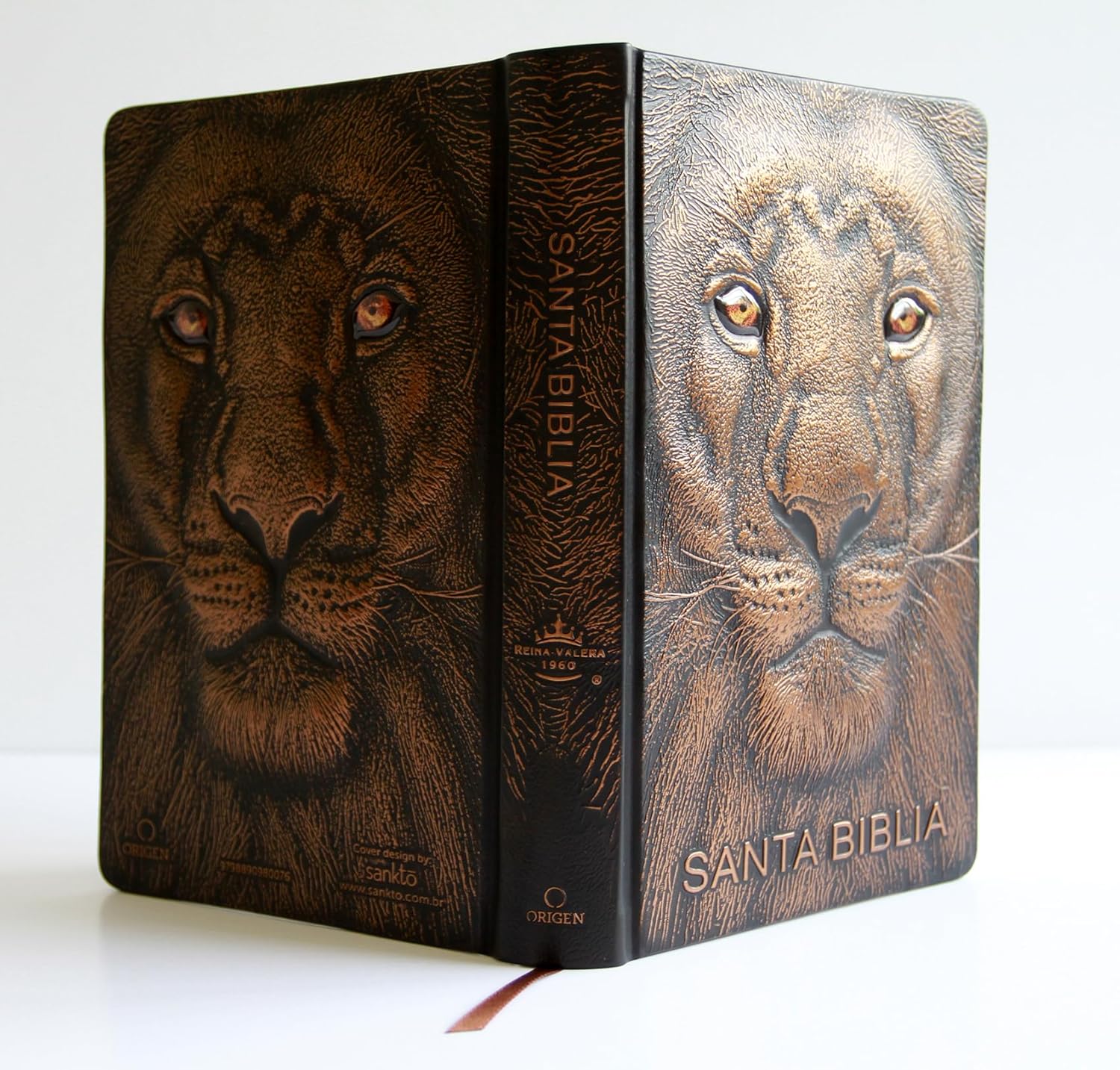 Biblia RVR 1960 Letra grande Edición León de Judá en Bronce 3D - Imagen 9