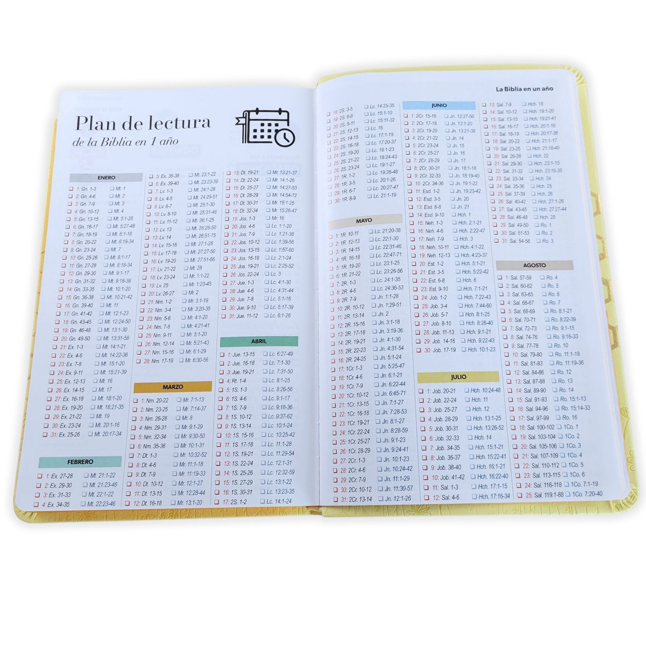 Biblia RVR 1960 Letra Grande Símil Piel Amarillo Abejitas - Imagen 4