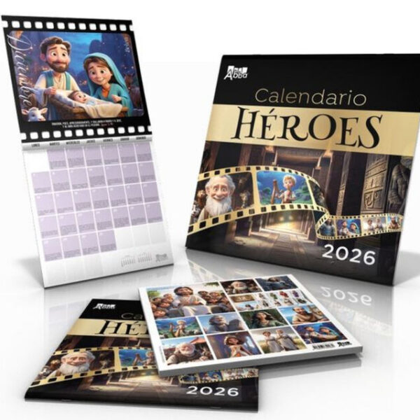 Calendario Abba 2026 – Héroes de la Biblia para Niñas y Niños