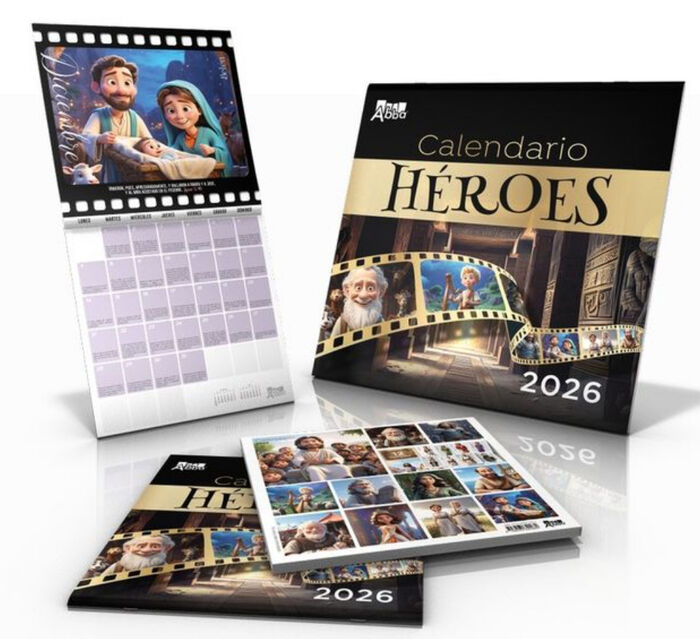 Calendario Abba 2026 – Héroes de la Biblia para Niñas y Niños