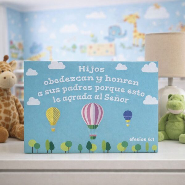 Cuadro Decorativo Infantil – De madera - Efesios 6:1
