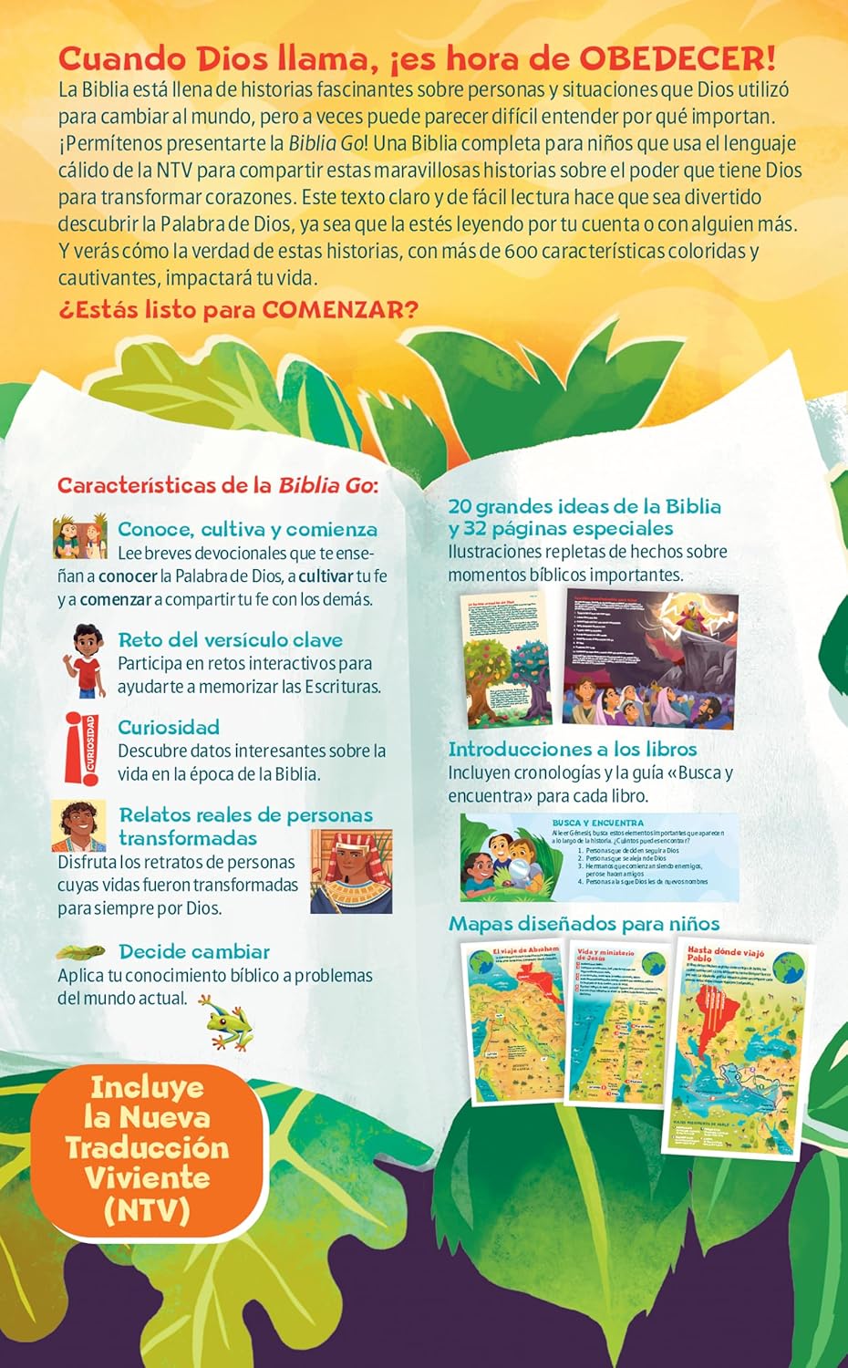 Biblia GO para niños NTV Tapa Rústica: Una Biblia para niños que transforma - Imagen 2