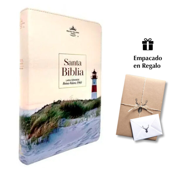 Biblia Letra Grande 12 puntos Rvr 1960 Manual Faro Imitacion Piel