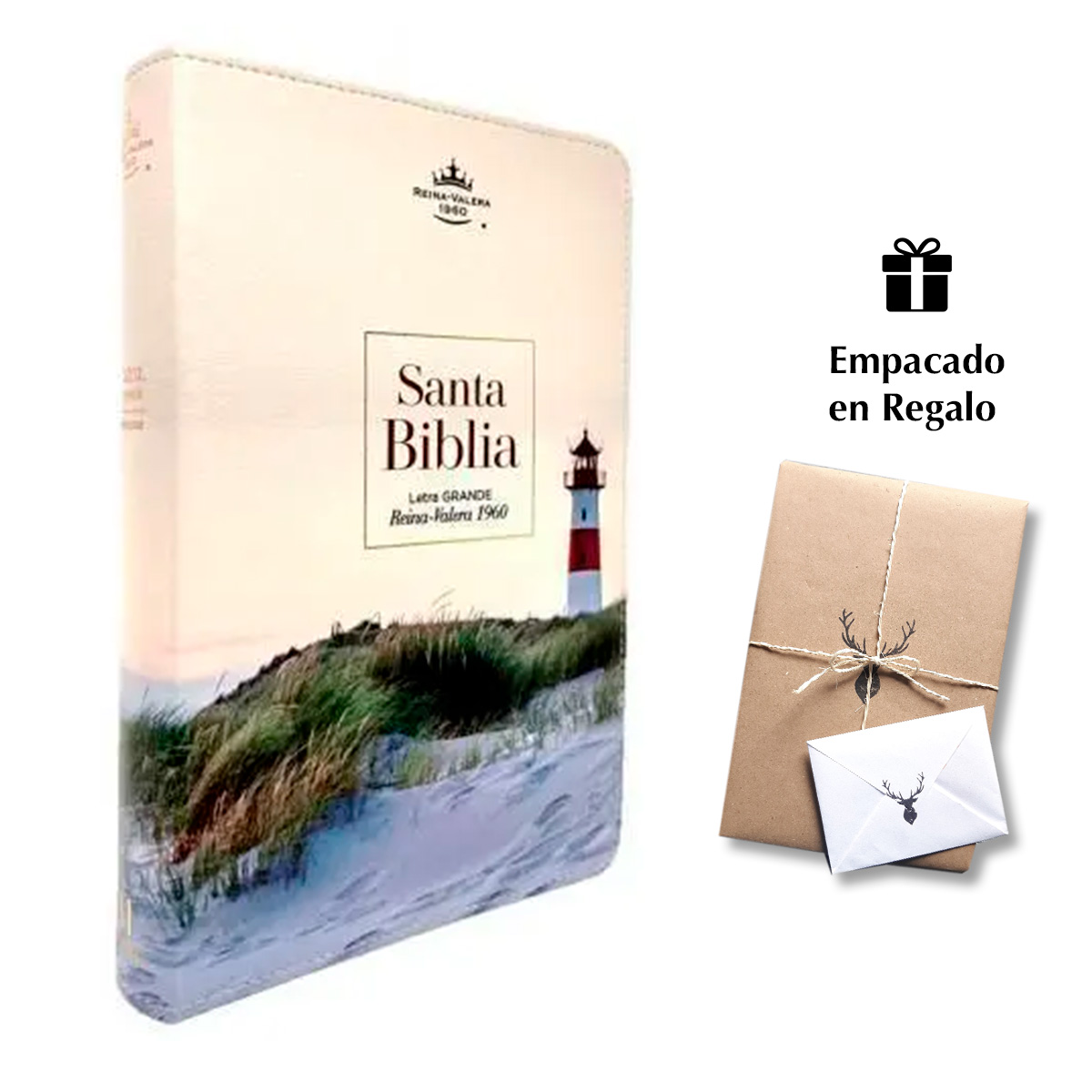 Biblia Letra Grande 12 puntos Rvr 1960 Manual Faro Imitacion Piel