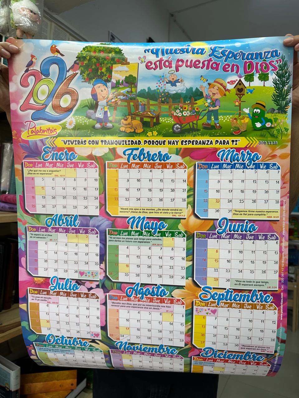 Calendario Pared Palabritas 2026