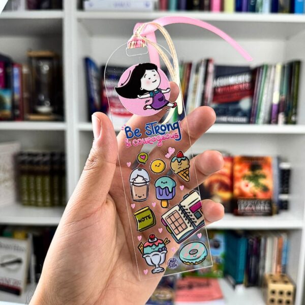 🌈 Separador Acrílico “Be Strong & Courageous”