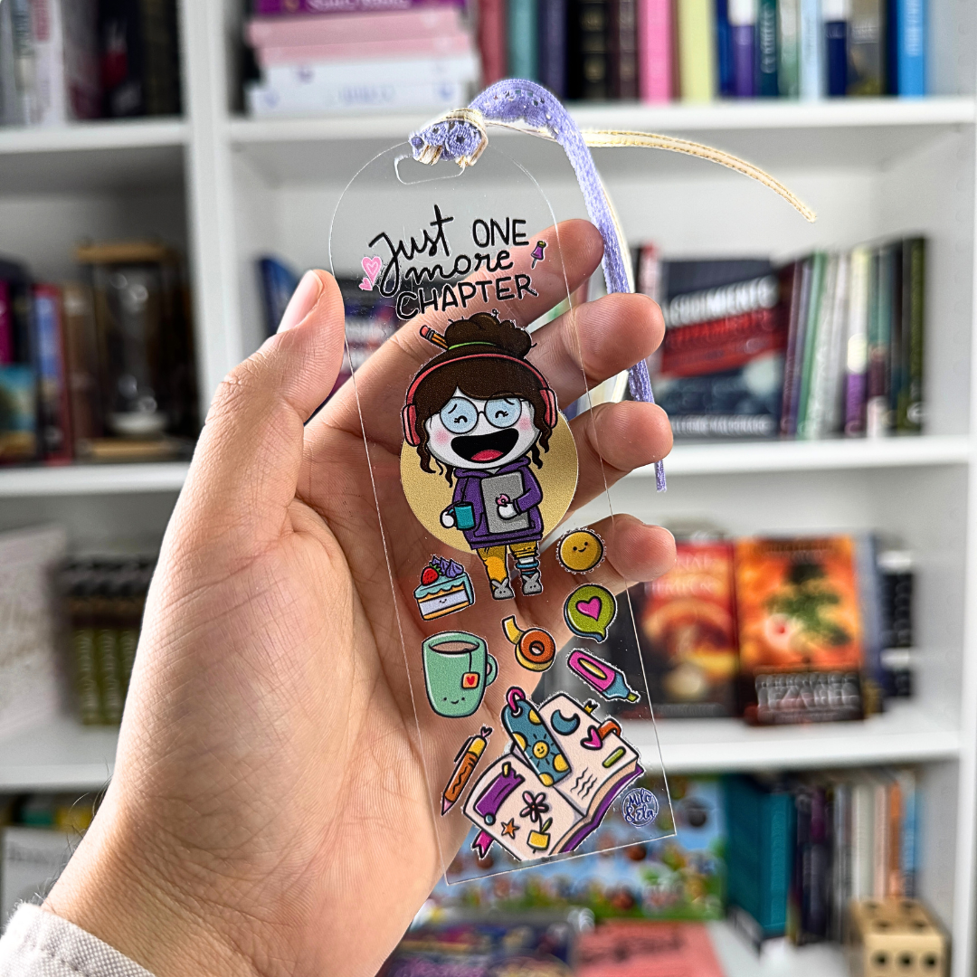 Separador de libros acrílico – Just one more chapter 💜📖