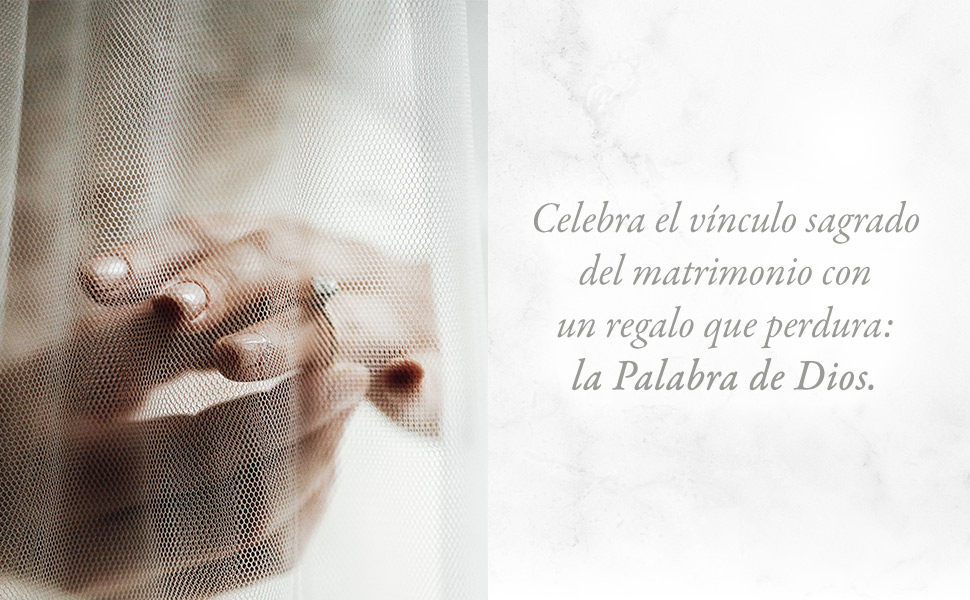 Biblia RVR60 - Recuerdo De Boda - Blanco Imitación Piel - Imagen 5