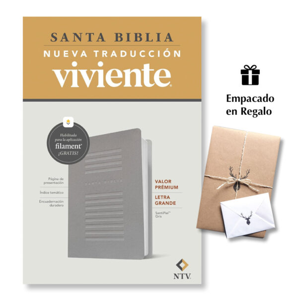Biblia NTV Gris Letra Grande - Valor Premium Filament