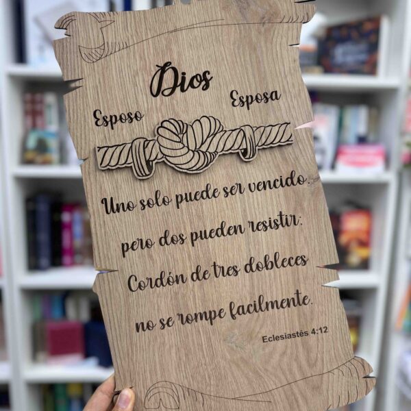 Cuadro Decorativo – Cordón de Tres Dobleces - Eclesiastés 4:12