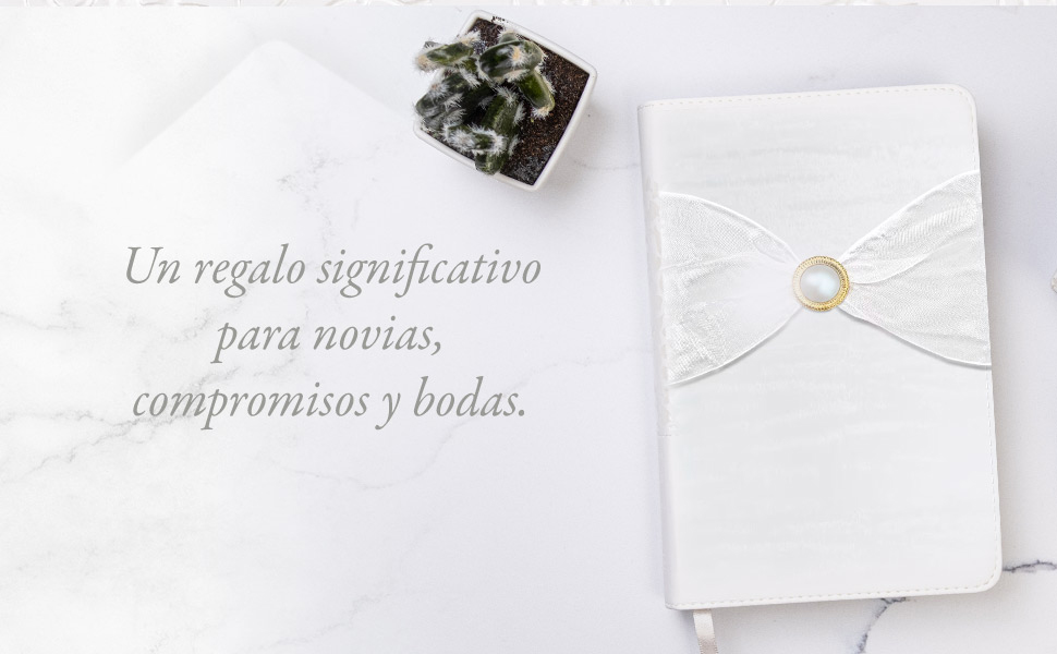 Biblia RVR60 - Recuerdo De Boda - Blanco Imitación Piel - Imagen 3