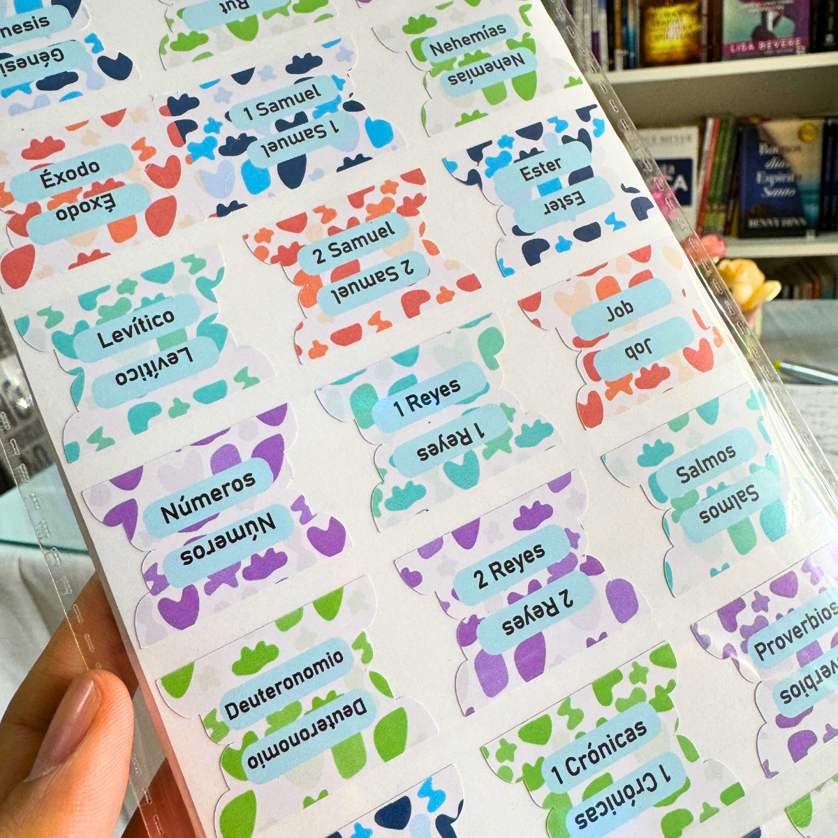 Abstracto Pastel – Índice para Biblia Adhesivo / Tabs para Biblias / STICKERS - Imagen 2