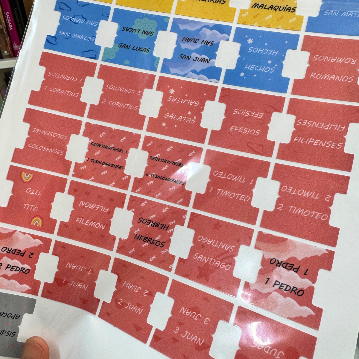 Pasteles de Colores – Indice para Biblia Adhesivo / Tabs para Biblias / STICKERS / Hefziba - Imagen 2