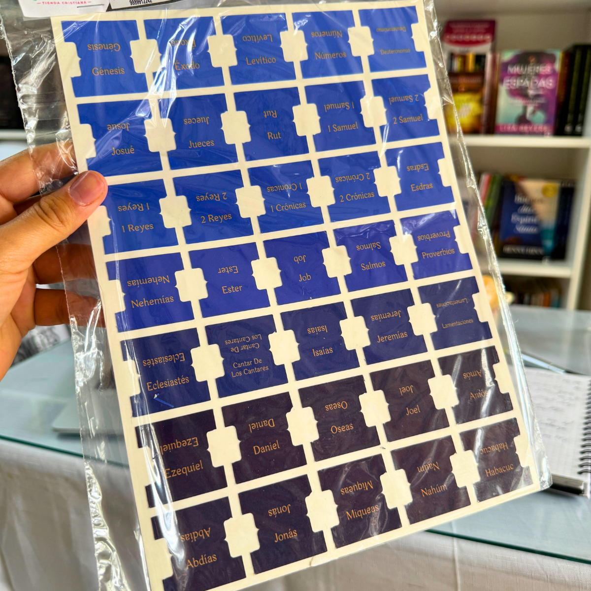 Azul Negro – Índice para Biblia Adhesivo / Tabs para Biblias / STICKERS