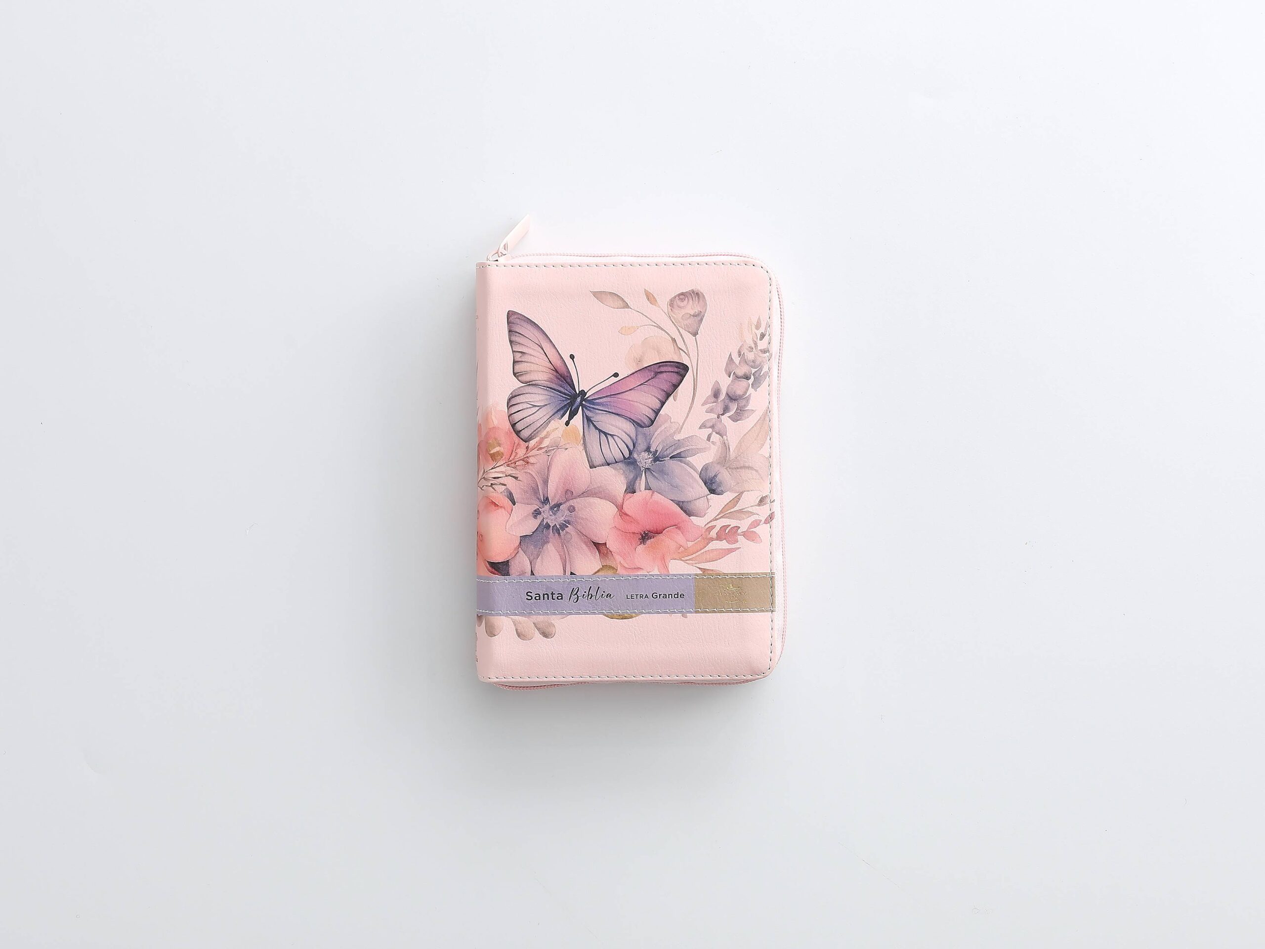 Biblia RVR60 Portátil Letra Grande 12 pts Flores Rosa índice cierre - Imagen 11