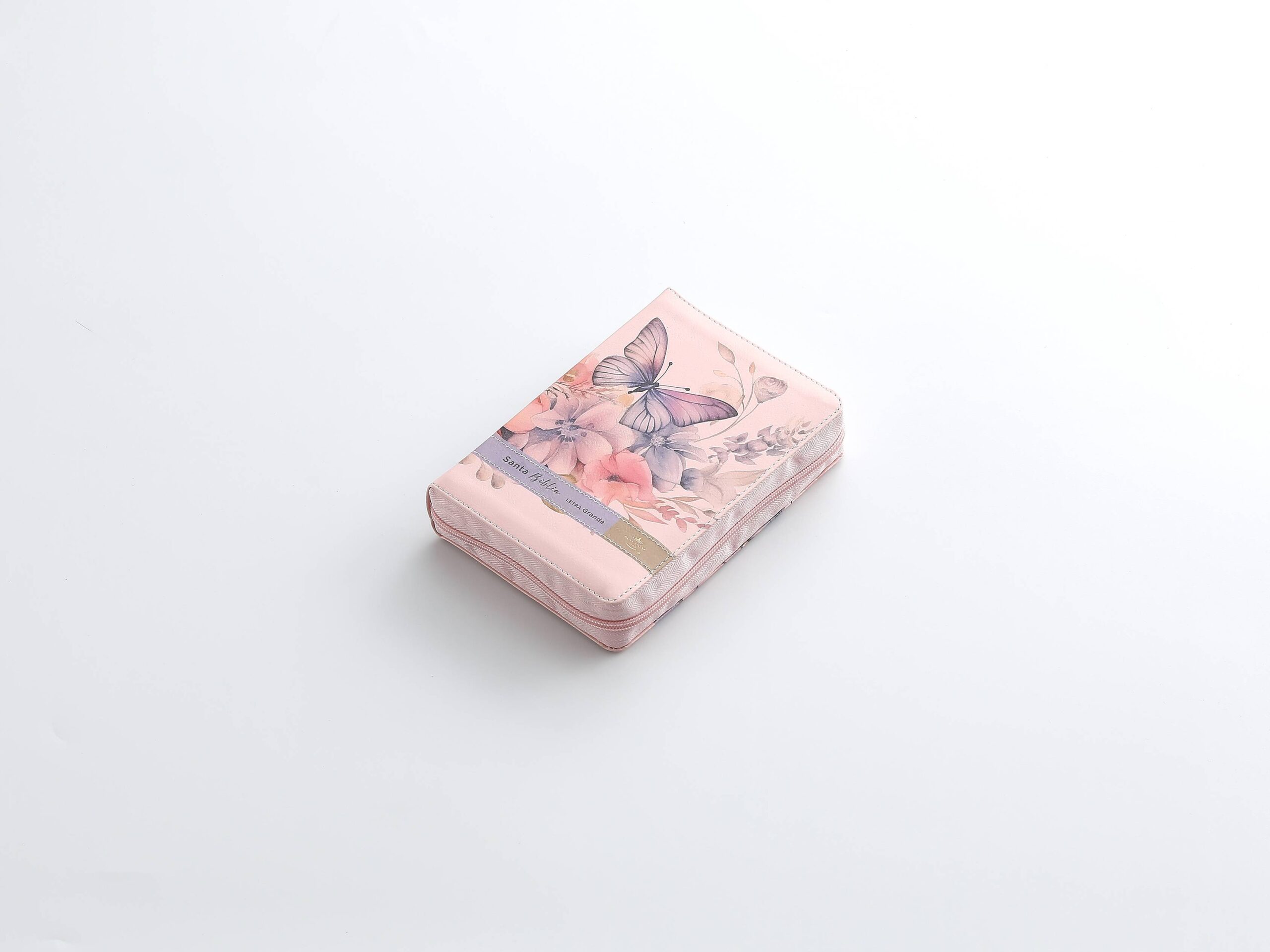 Biblia RVR60 Portátil Letra Grande 12 pts Flores Rosa índice cierre - Imagen 9