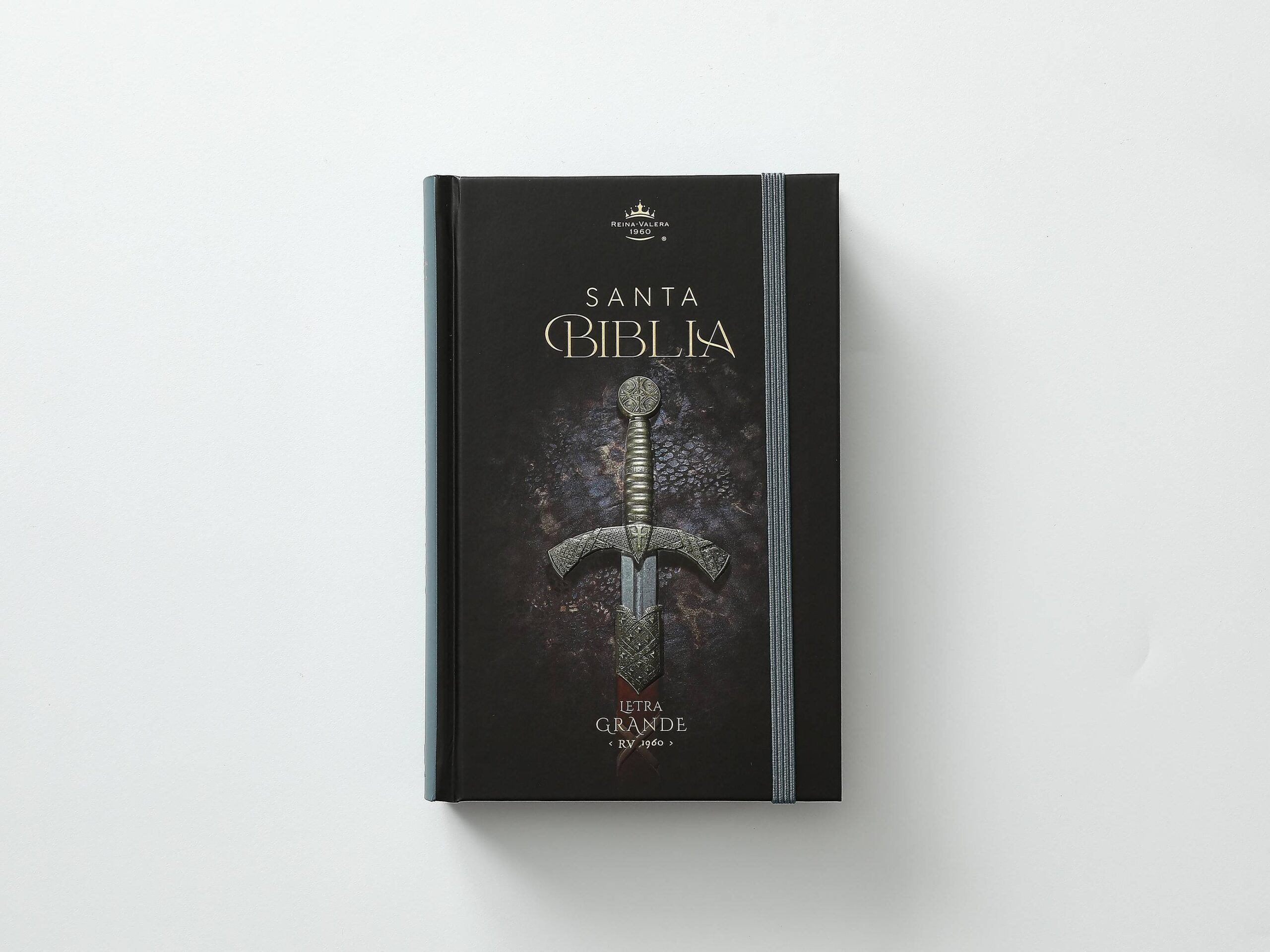 Biblia RVR60 Tamaño manual Letra Grande 12 puntos Tapa dura con elástico Espada - Imagen 9