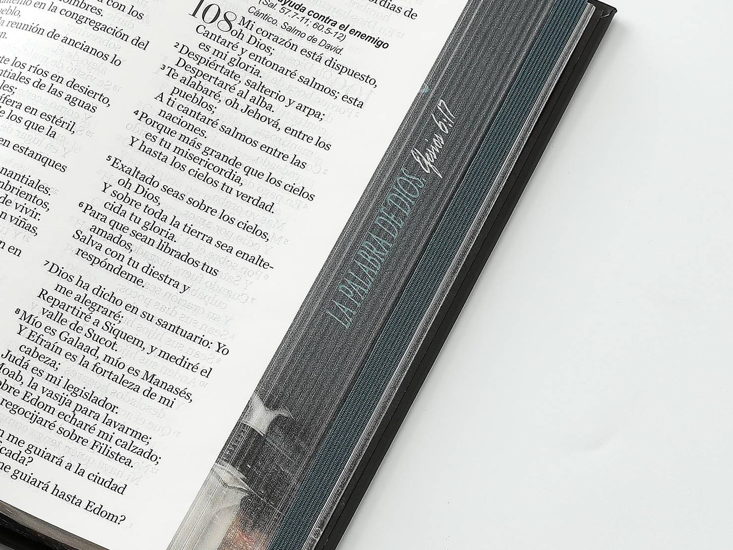 Biblia RVR60 Tamaño manual Letra Grande 12 puntos Tapa dura con elástico Espada - Imagen 3