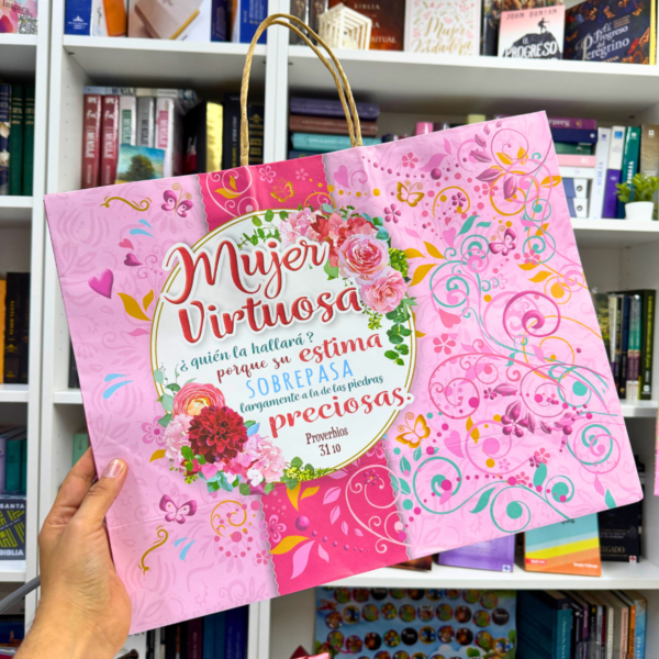 🌸💗 Mujer Virtuosa  - Bolsa de Regalo Grande