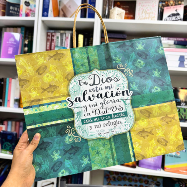 En Dios está mi salvación 💚✨ - Bolsa de regalo grande