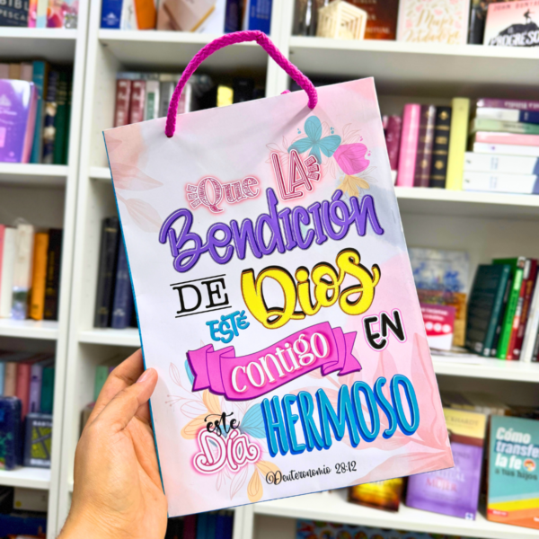 💖✨ Que la bendición de Dios esté contigo - Bolsa de regalo mediana