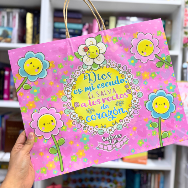 ✨🌸 Dios es mi escudo -  Salmo 7:10 - Bolsa de Regalo Grande