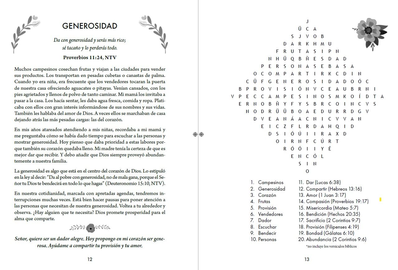 100 Devocionales para Mujeres - con sopa de letras - Letra Grande - Imagen 3