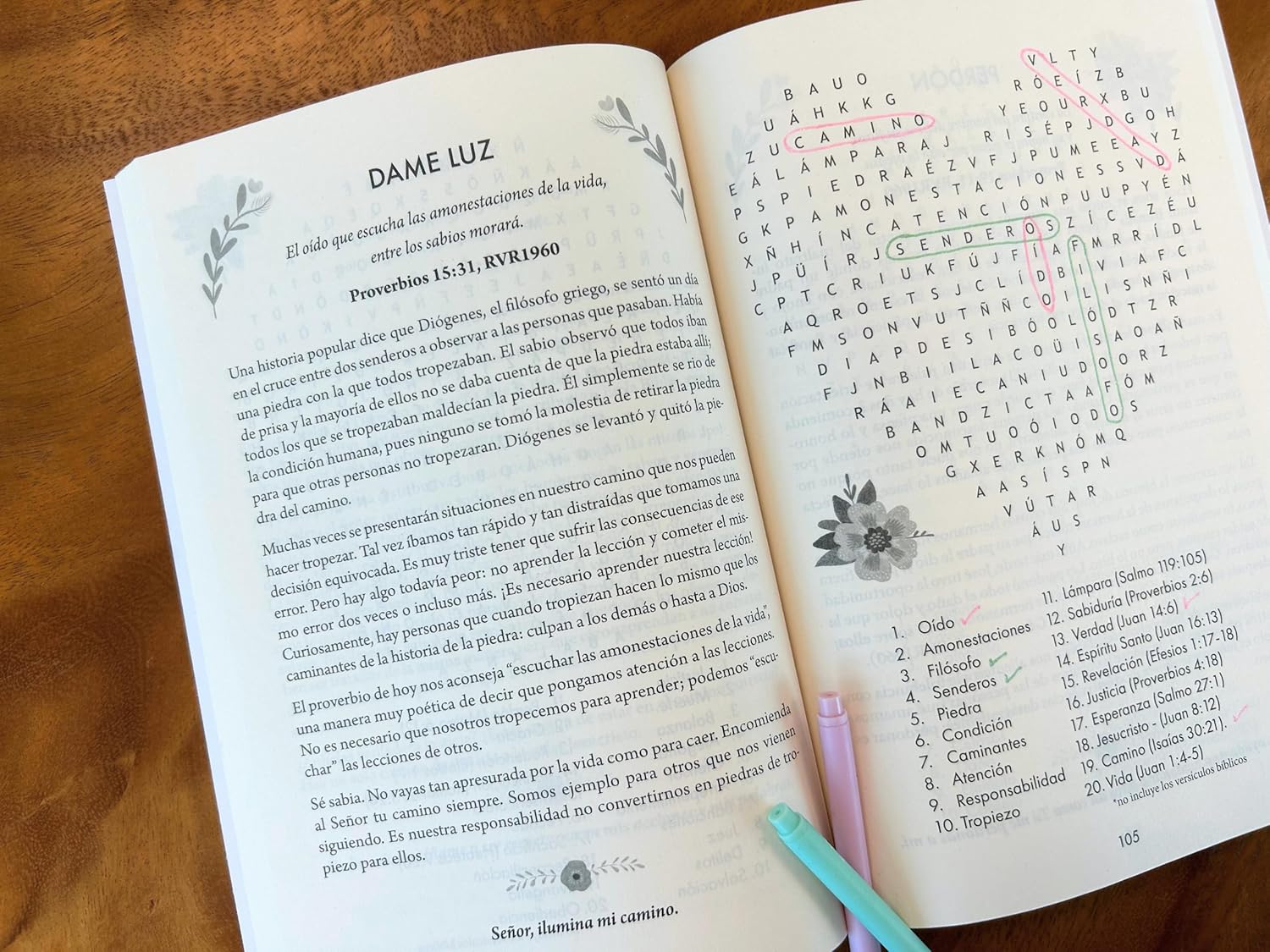 100 Devocionales para Mujeres - con sopa de letras - Letra Grande - Imagen 6