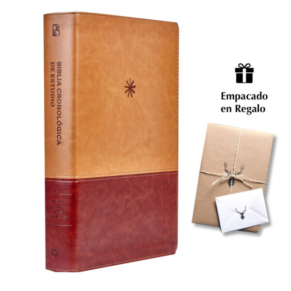 Biblia NBLA Cronologica de Estudio Cafe Imitacion Piel