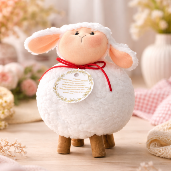 🐑 Peluche Ovejita Cristiana – “El Buen Pastor”