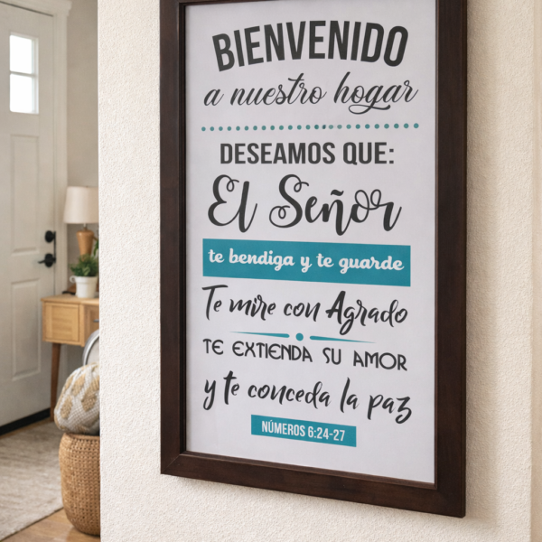 Bienvenido a Nuestro Hogar -  Cuadro Grande – 50 x 80 cm