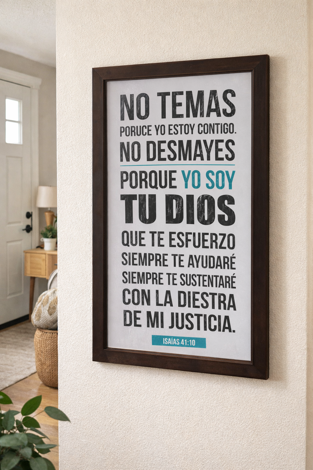“No Temas” – Isaías 41:10 – Cuadro Grande – 50 x 80 cm