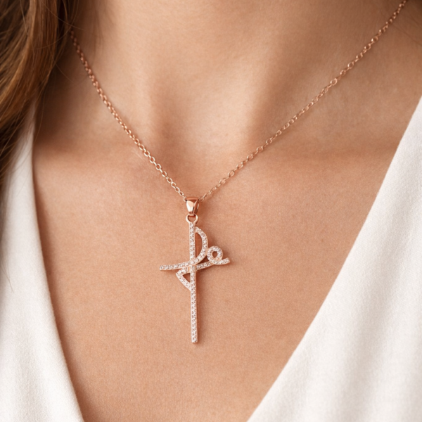 Collar Cruz de Fe – Rosa