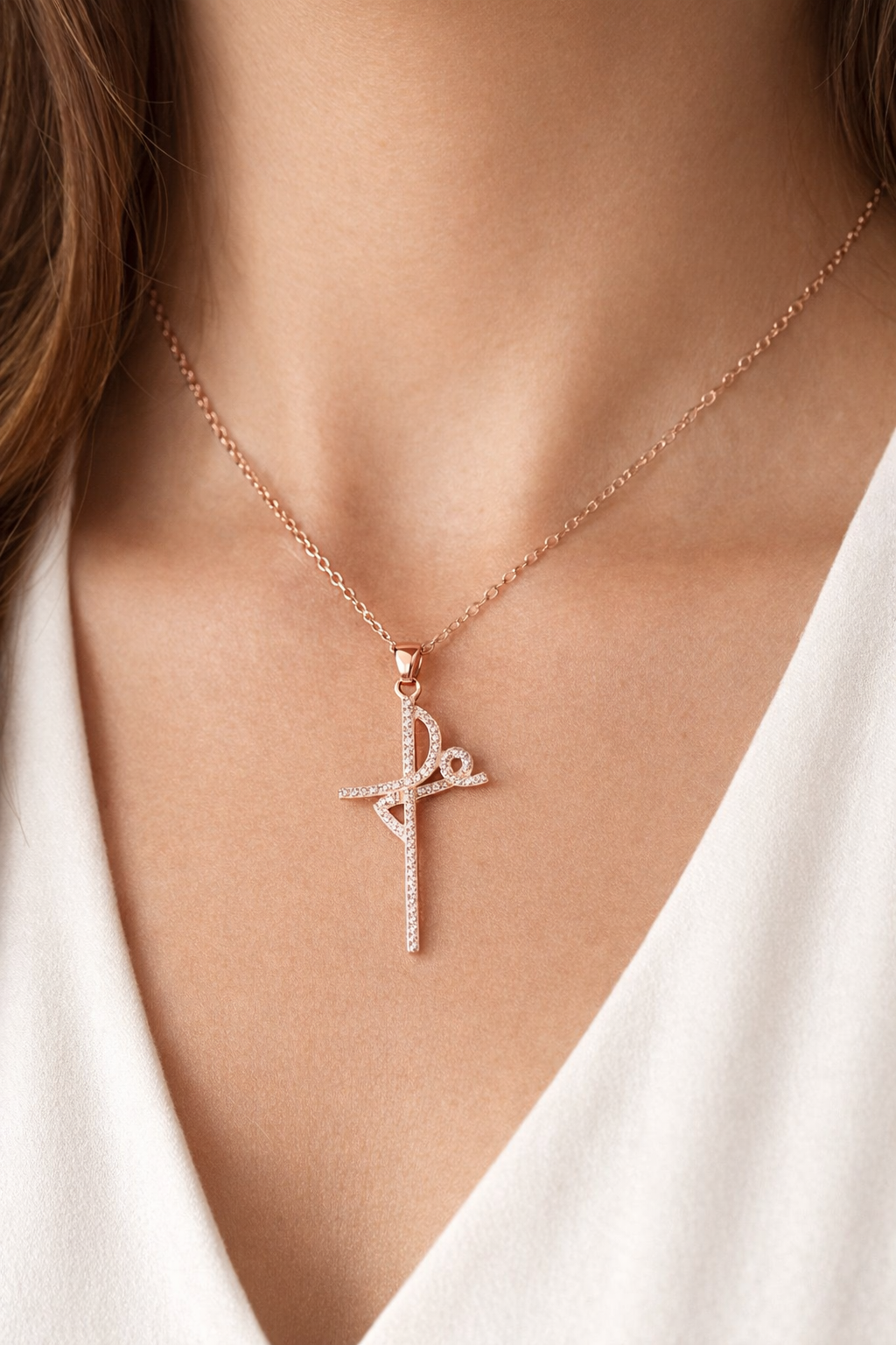 Collar Cruz de Fe – Rosa