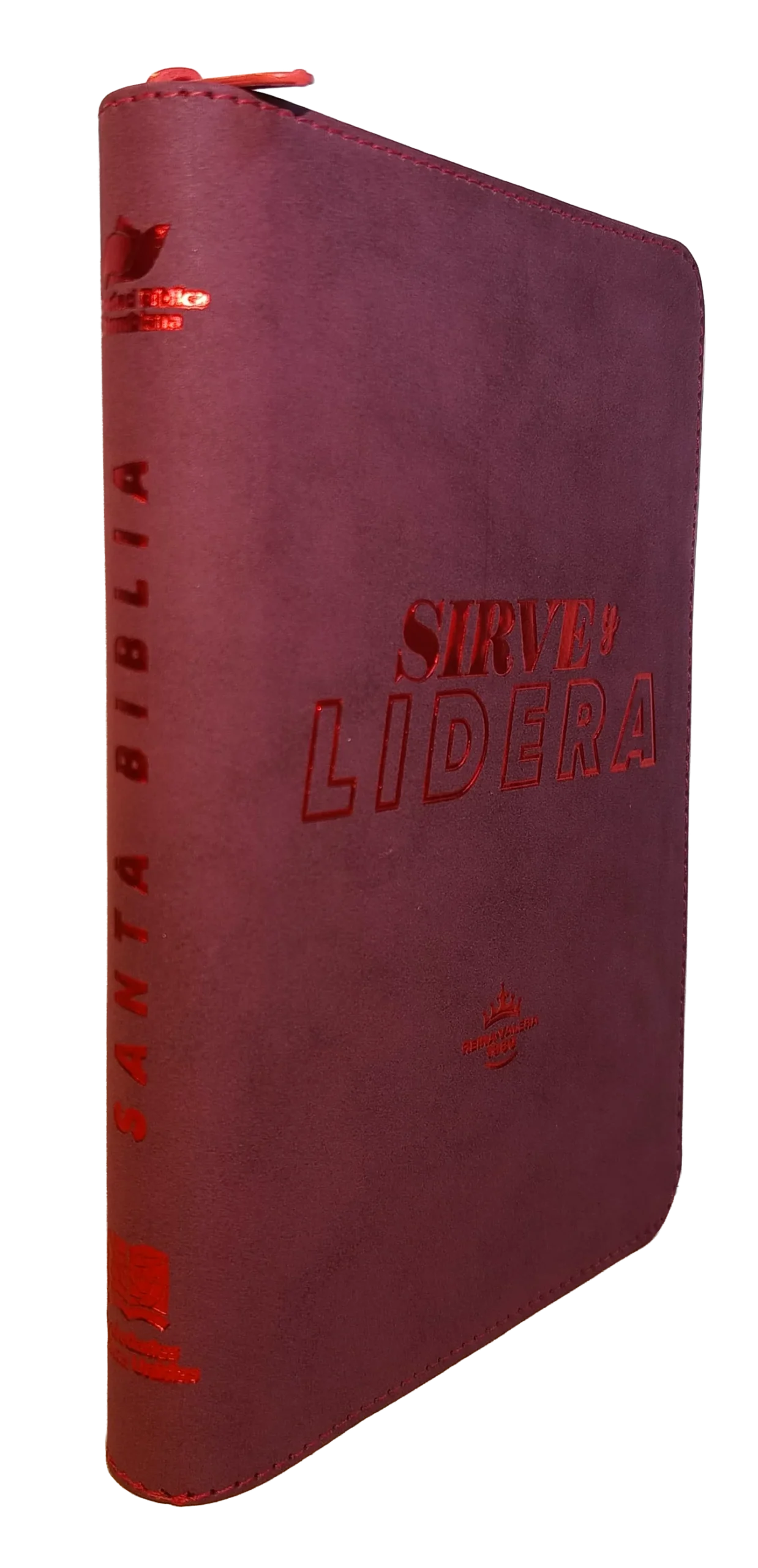 Biblia RVR60 Sirve y Lidera Color Rojo Canto Plateado Letra 12 Puntos - Imagen 3
