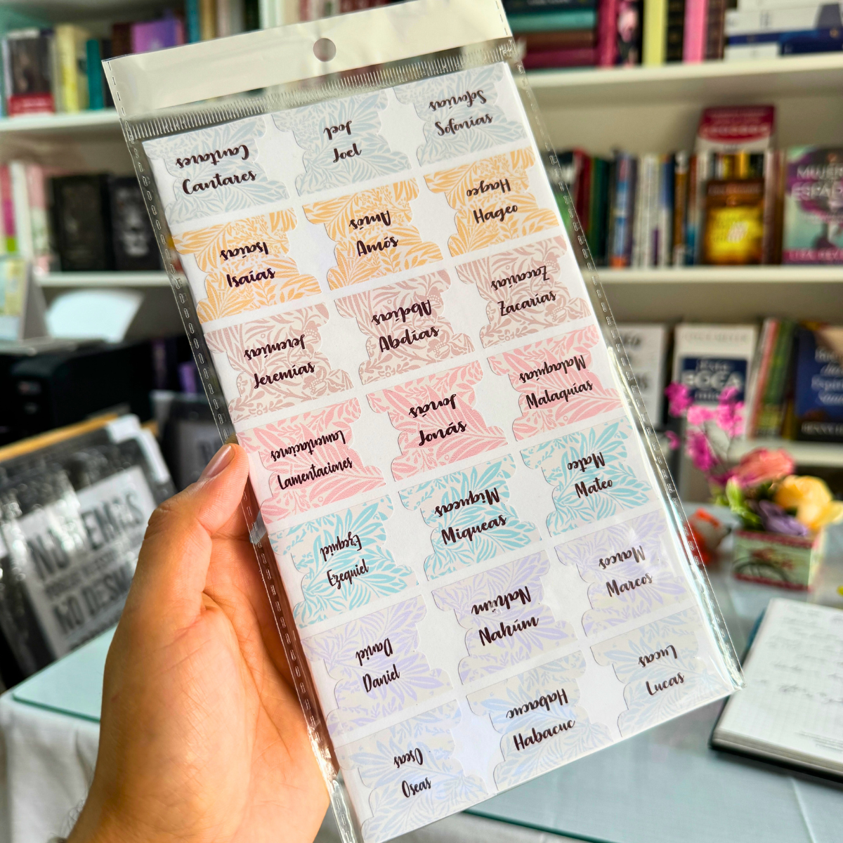 Hojas Pastel – Índice para Biblia Adhesivo / Tabs para Biblias / STICKERS