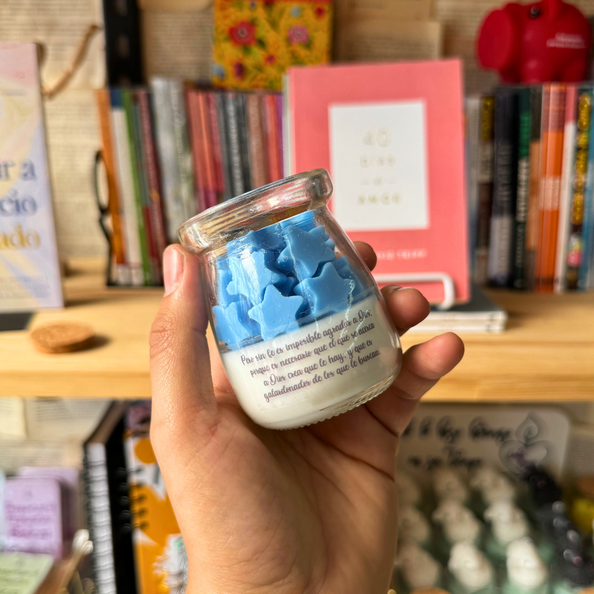 ⭐ Vela en Frasco con Estrellas – “Fe” - Imagen 2