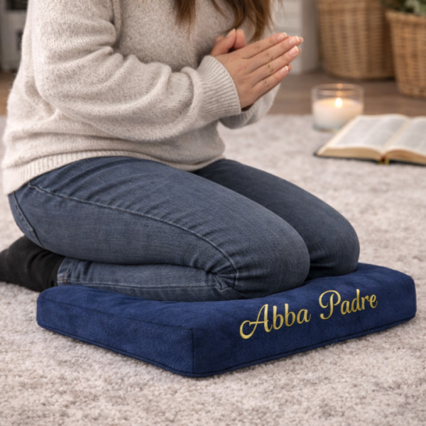 Cojín de Oración “Abba Padre” Azul - Bordado