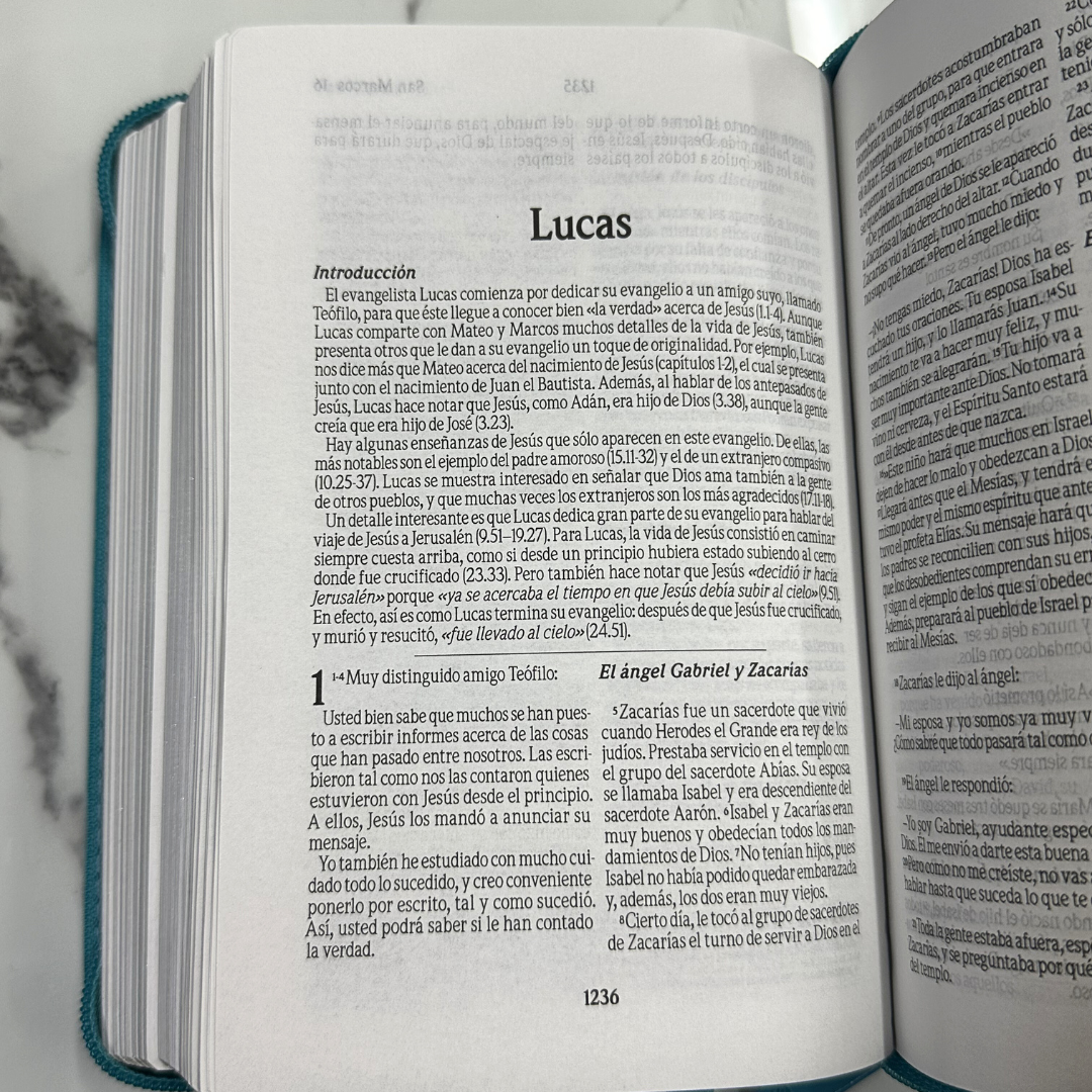 Biblia Traducción en Lenguaje Actual (TLA) Mediana Azul cierre - Imagen 7