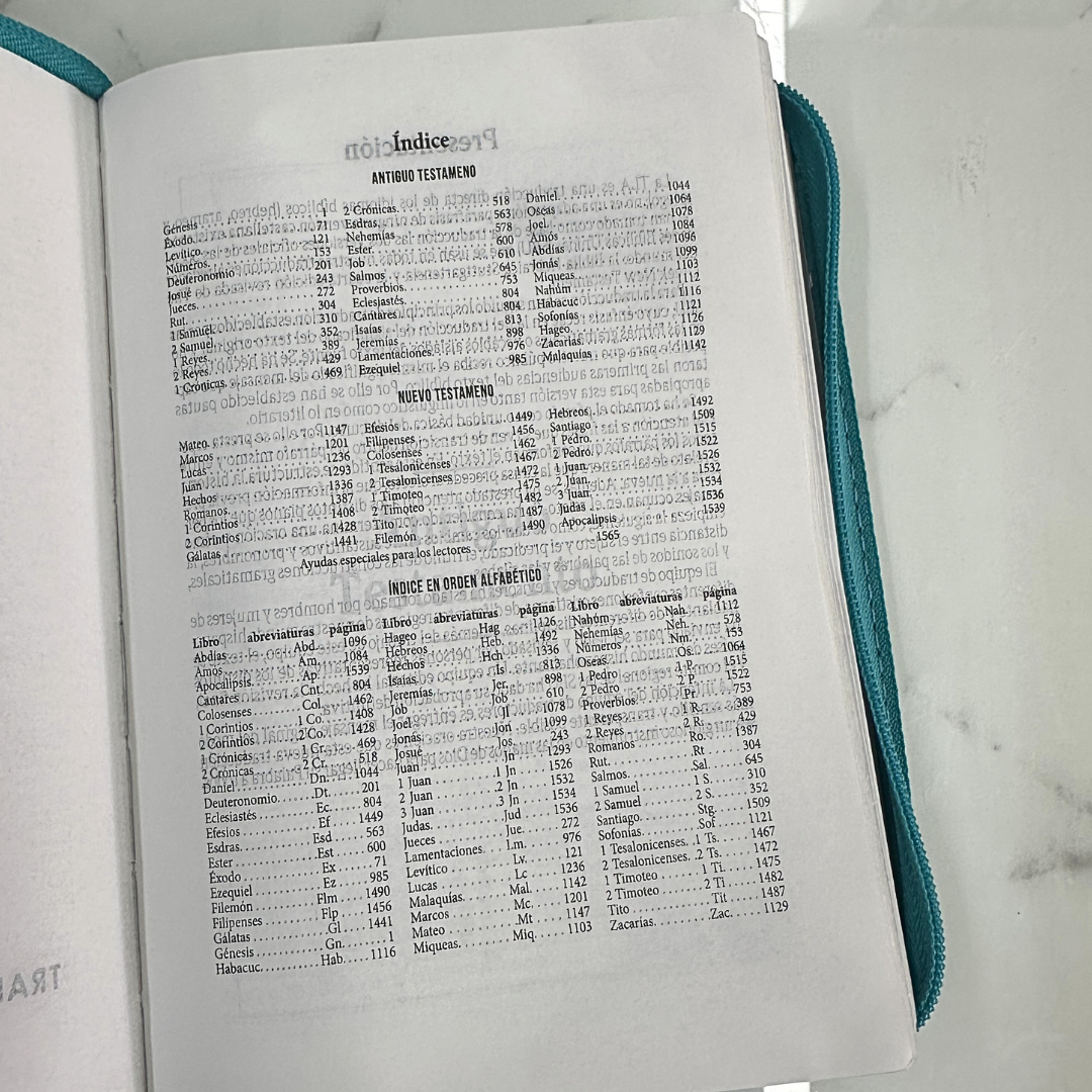 Biblia Traducción en Lenguaje Actual (TLA) Mediana Azul cierre - Imagen 6
