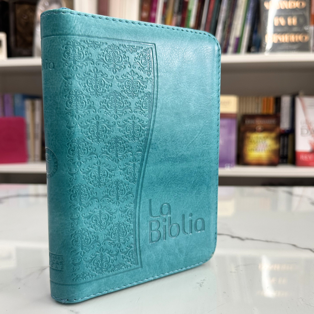 Biblia Traducción en Lenguaje Actual (TLA) Mediana Azul cierre - Imagen 3