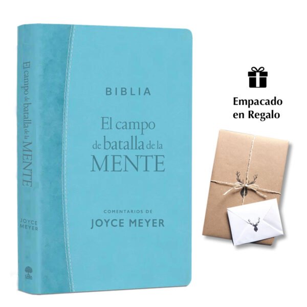 El Campo de Batalla de la Mente - Biblia RVR1960 - SentiPiel Azul turquesa claro