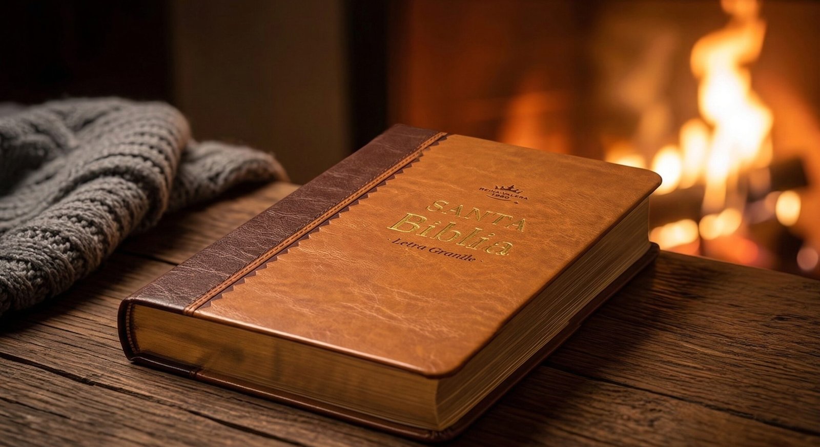 Biblia Reina Valera 1960 Letra Grande 11 pts diseño clásico café - Imagen 3