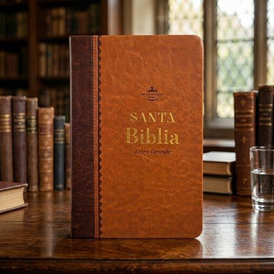 Biblia Reina Valera 1960 Letra Grande 11 pts diseño clásico café - Imagen 2