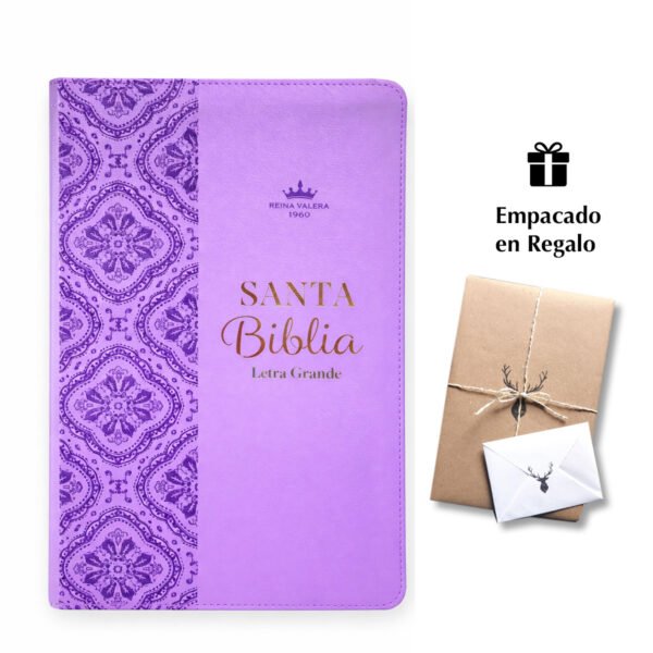 Biblia Letra Grande Lila 12 puntos Obsequios y Premios Reina Valera 1960